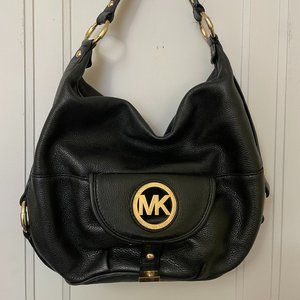 Michael Kors Fulton Hobo Large Pebble (Black)
